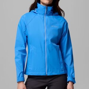 Columbia Women’s Blue Switchback IV Nylon Rain and Wind Jacket with Hood Medium
